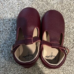Monkey Feet Maroon Kids Dress Shoes